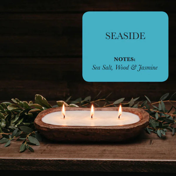 SEASIDE 3-Wick Dough Bowl Soy Candle