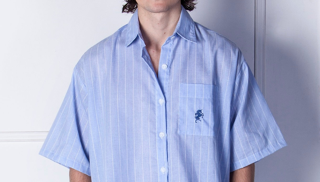 TOTEM - Men's Short Pyjama Set in Cotton and Linen