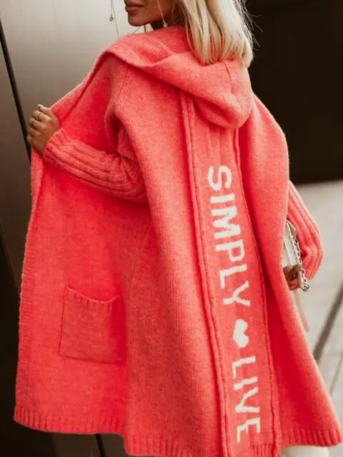 LILA-Full Size SIMPLY LIVE Hooded Cardigan-