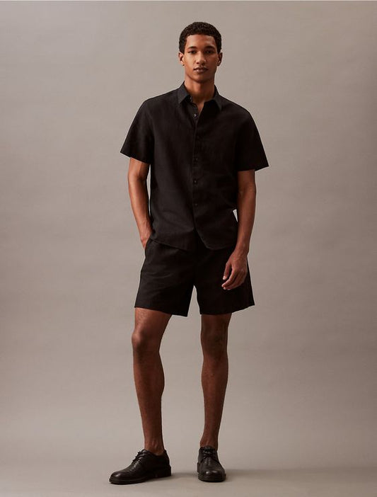 OSCAR - Men's short pajama set in black cotton
