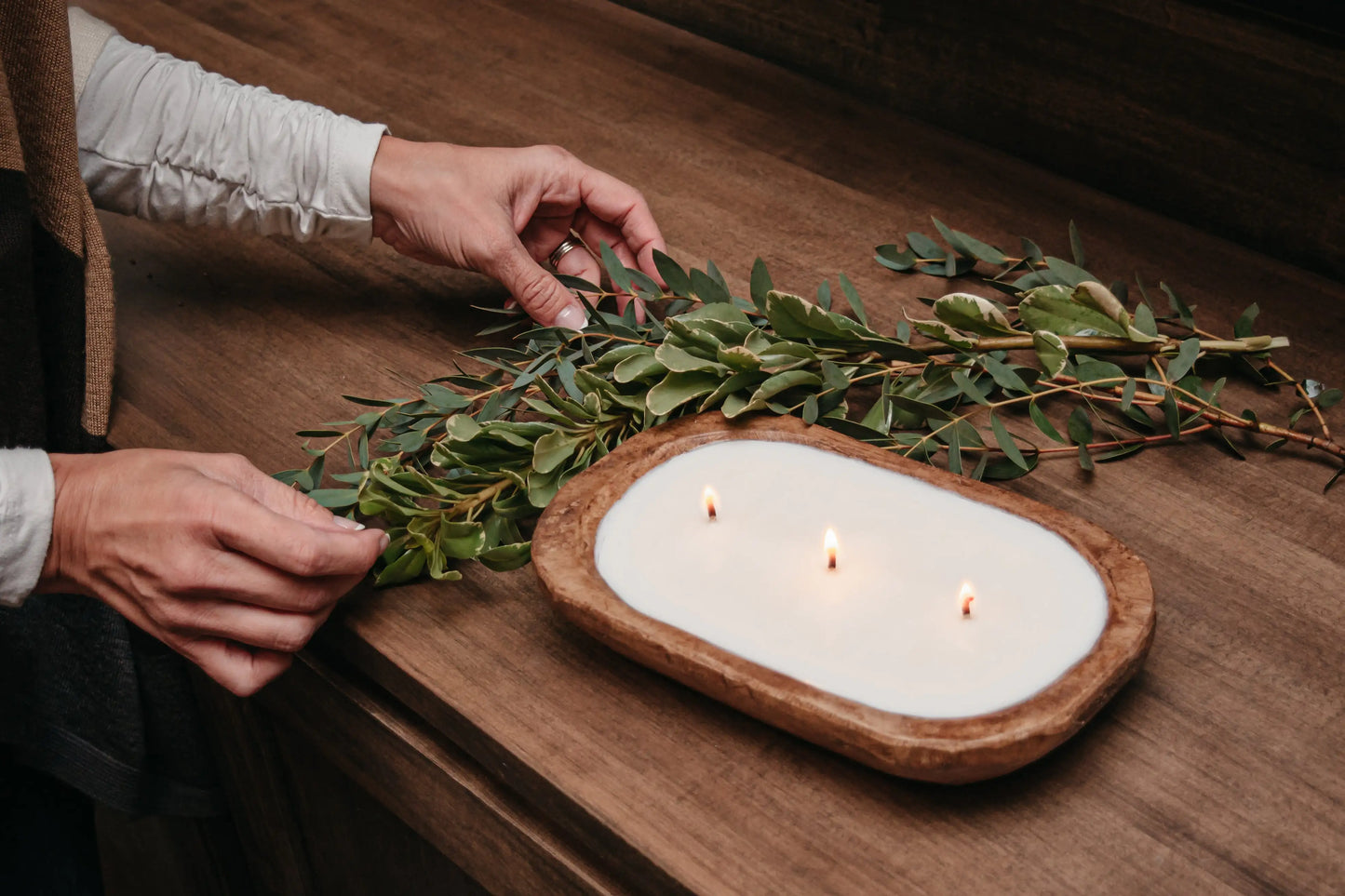 MAGNOLIA 3-Wick Dough Bowl Soy Candle - Magnolia